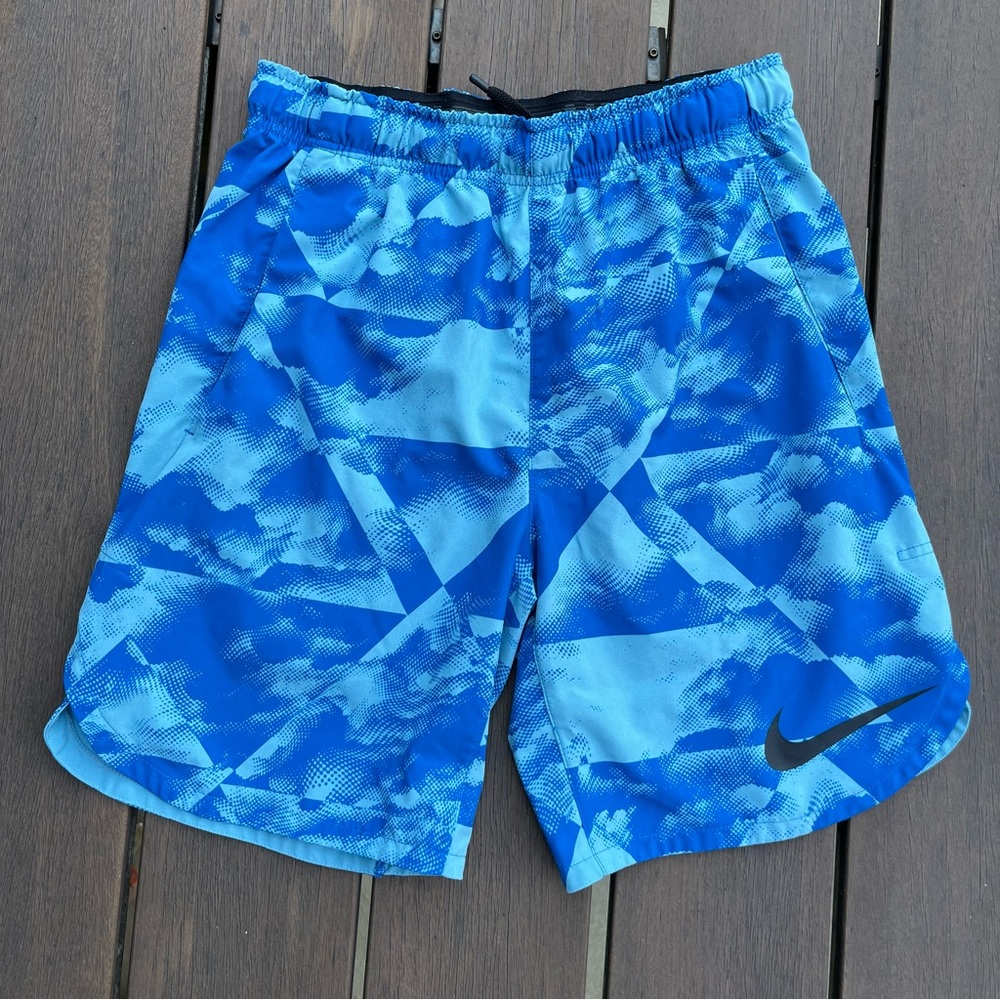 blue Nike shorts